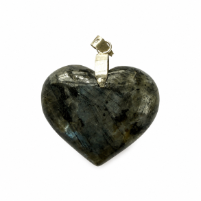 Bl� M�nesten (Larviki) Hjerte vedh�ng 