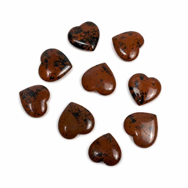 R�d obsidian mini hjerte 