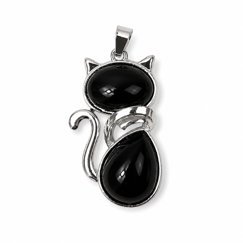 Sort Obsidian kattevedh�ng 