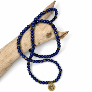 Lapis Lazuli lang halsk�de 6 mm. 