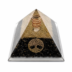 Sort Obsidian i Orgone Pyramide 