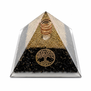 Sort Obsidian i Orgone Pyramide 