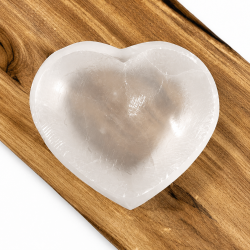 Selenit Hjerte sk�l lille 