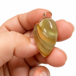 Gr�n Onyx Hjerte vedh�ng 