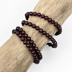 R�d Granat armb�nd, 6 mm perler