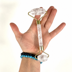 Gua sha/faceroller Bjergkrystal 
