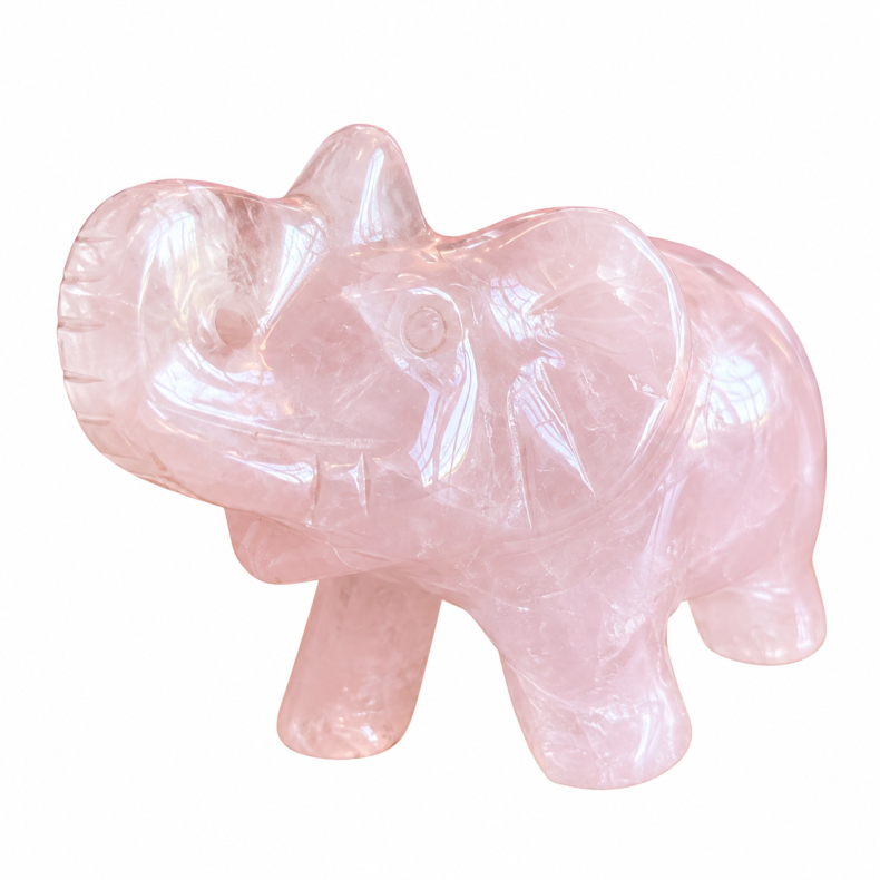 Rosakvarts elefant 