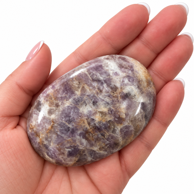  Lepidolit, Palmstone   