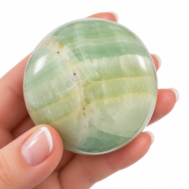 Pistacie Calcit kugle B 