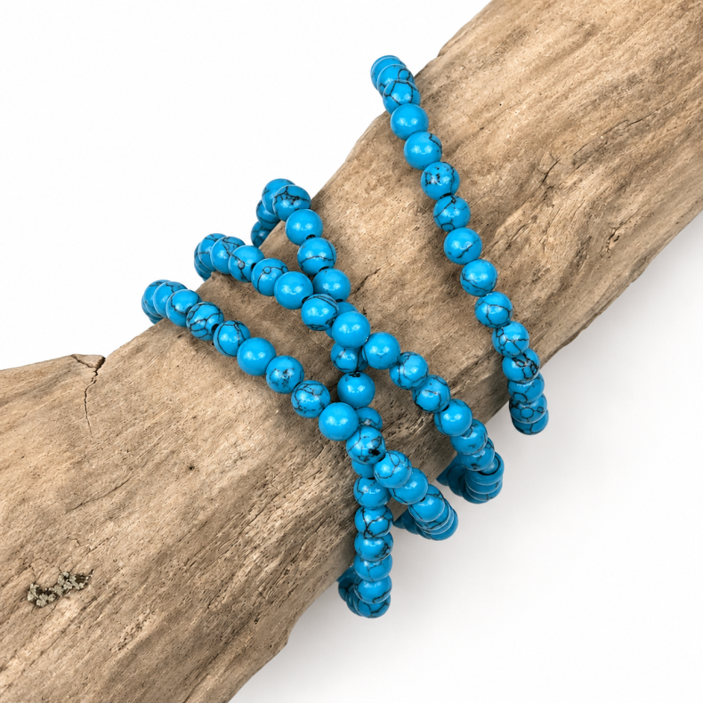Bl� Howlit armb�nd, 6 mm perler