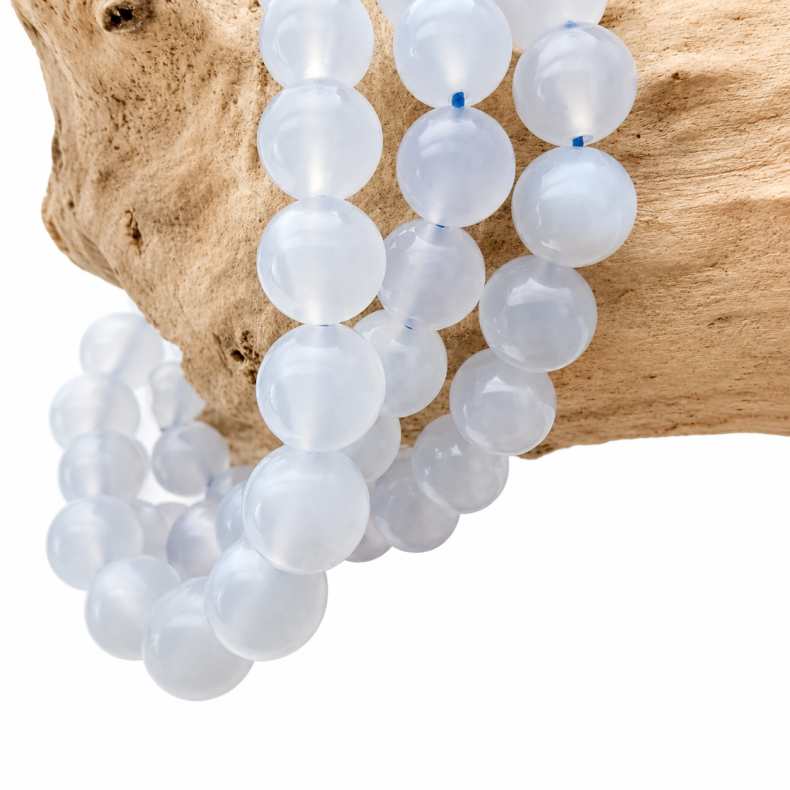 Bl� Blonde Agat, armb�nd 8mm