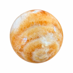 Orange Calcit, kugle stor 