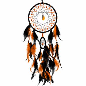 Sort og orange dr�mmefanger m. Sten 