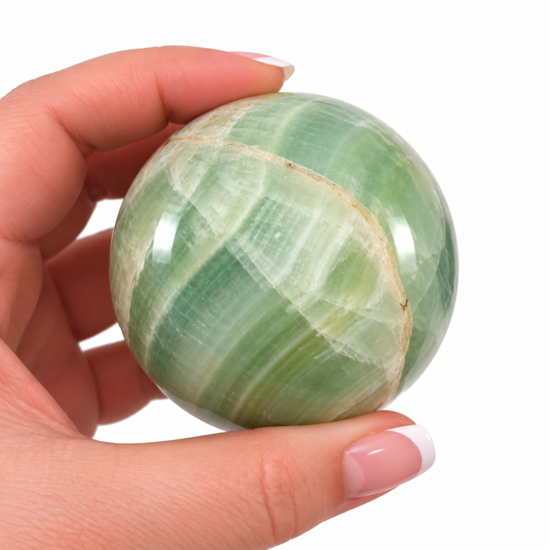 Pistacie Calcit kugle A 