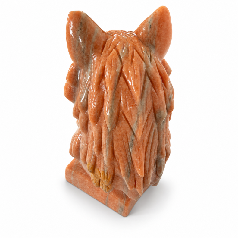 Orange Calcit Ulve Hoved 