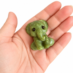 Gr�n Jade lille Elefant 