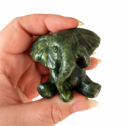Gr�n Jade elefant 