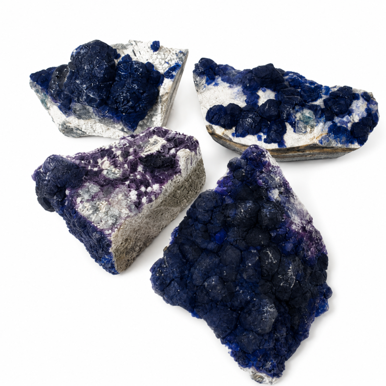 Bl� fluorit, Klynge