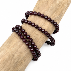 R�d Granat armb�nd, 6 mm perler