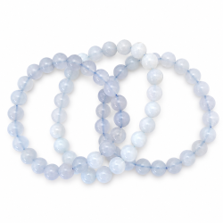 Bl� Blonde Agat, armb�nd 8mm