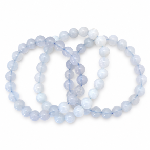 Bl� Blonde Agat, armb�nd 8mm