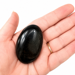 S�lv Obsidian Palmstone