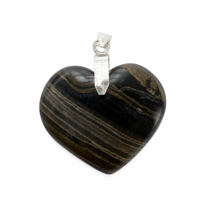 Sort Onyx Hjerte vedh�ng 
