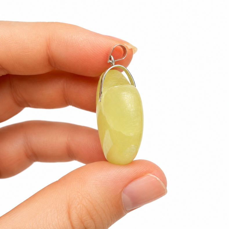 Lemon Calcit Hjerte vedh�ng 