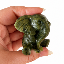 Gr�n Jade elefant 