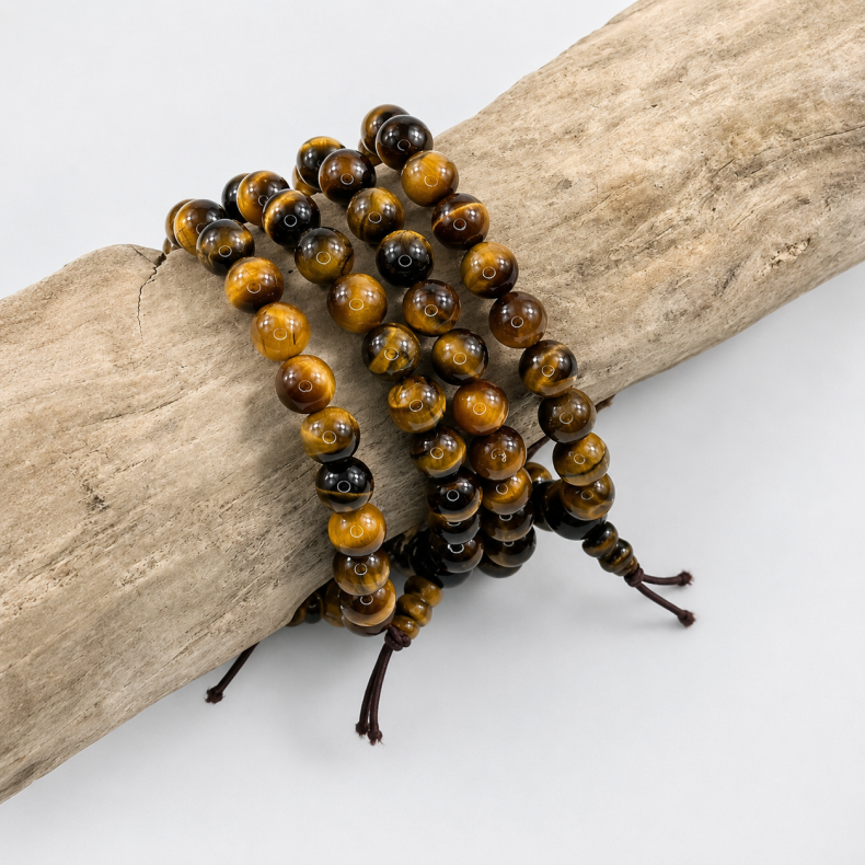 Tiger�je armb�nd, 8 mm perler