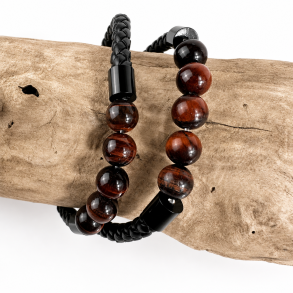 Okse�je imiteret l�der armb�nd, 8 mm