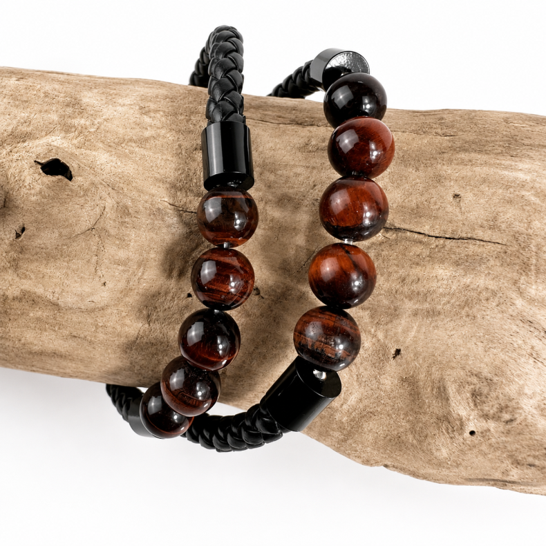 Okse�je imiteret l�der armb�nd, 8 mm