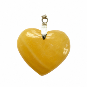 Orange Calcit Hjerte vedh�ng 