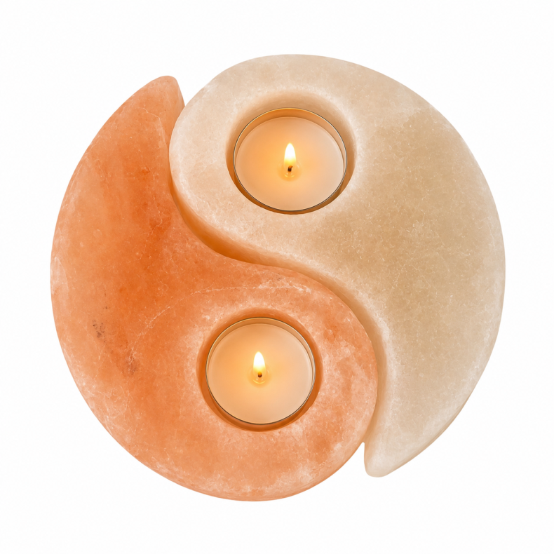 Lysestage Salt i yin og yang 