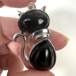 Sort Obsidian kattevedh�ng 