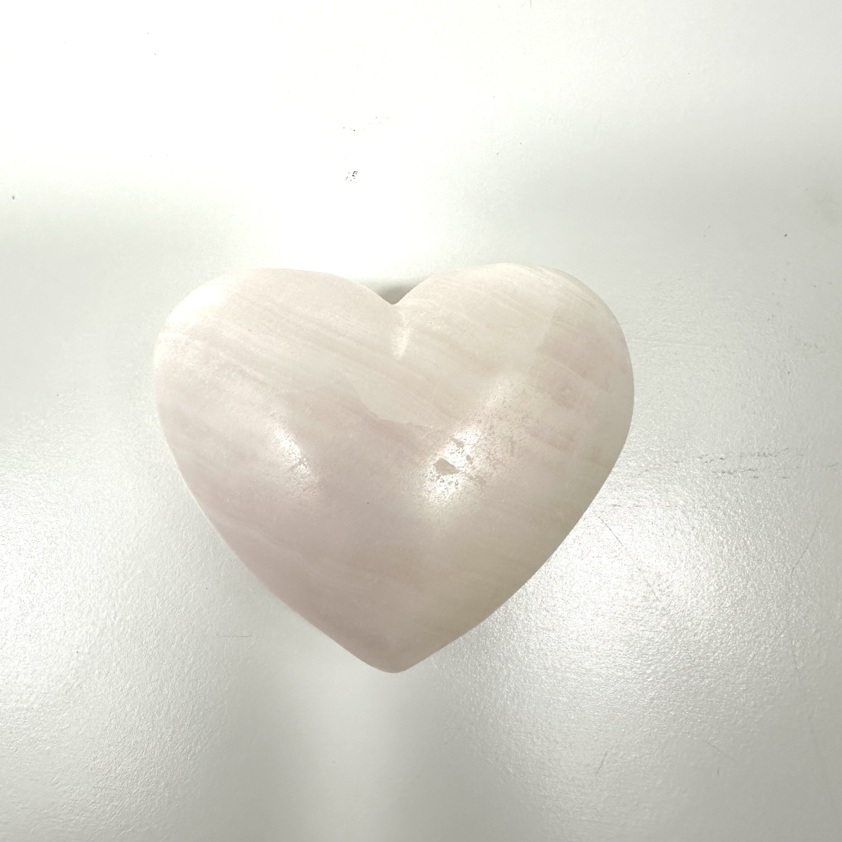 Pink Calcit hjerte B - Figurer - Krystallerneshus