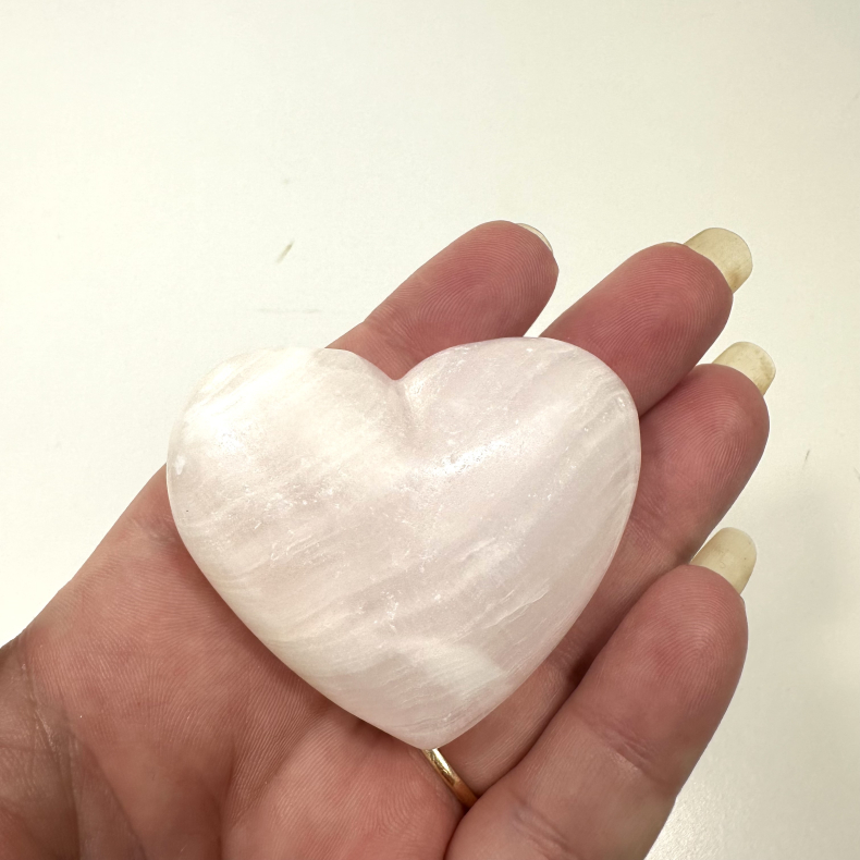 Pink Calcit hjerte 