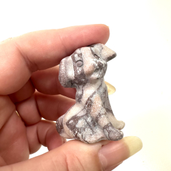 Pink Zebra Jaspis stor hund 