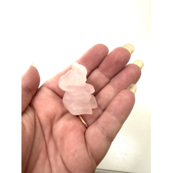 Rosakvarts siddende elefant 