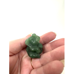 Grn Aventurin siddende elefant