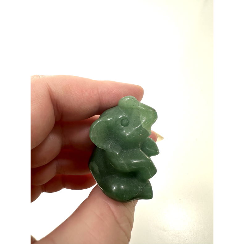 Grn Aventurin siddende elefant