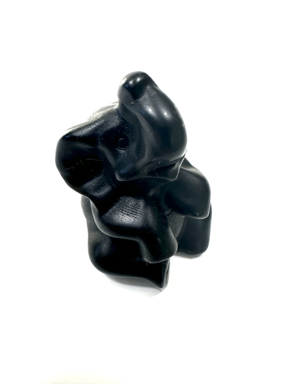 Sort Obsidian, siddende elefant - Figurer - Krystallerneshus