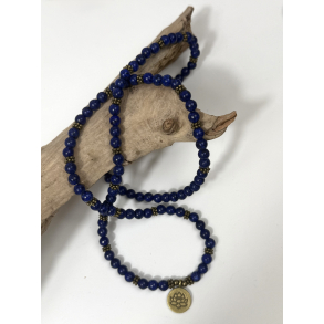 Lapis Lazuli lang halsk�de 6 mm. 