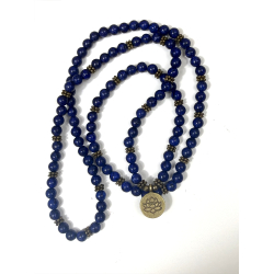 Lapis Lazuli lang halsk�de 6 mm. 