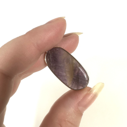 Ametyst vedhng med Ldersnor 