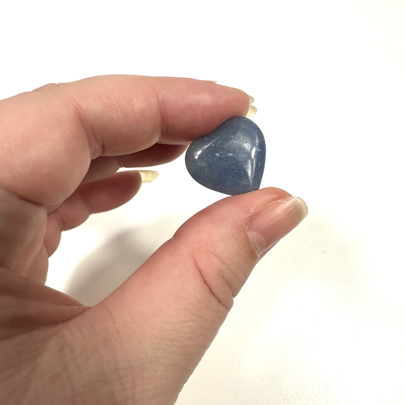 Bl Aventurin mini hjerte 