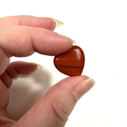 Rd Jaspis, mini hjerte 