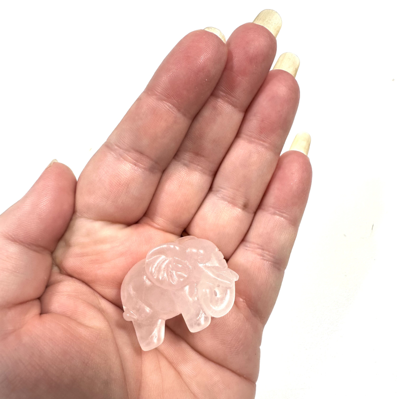 Rosakvarts elefant 