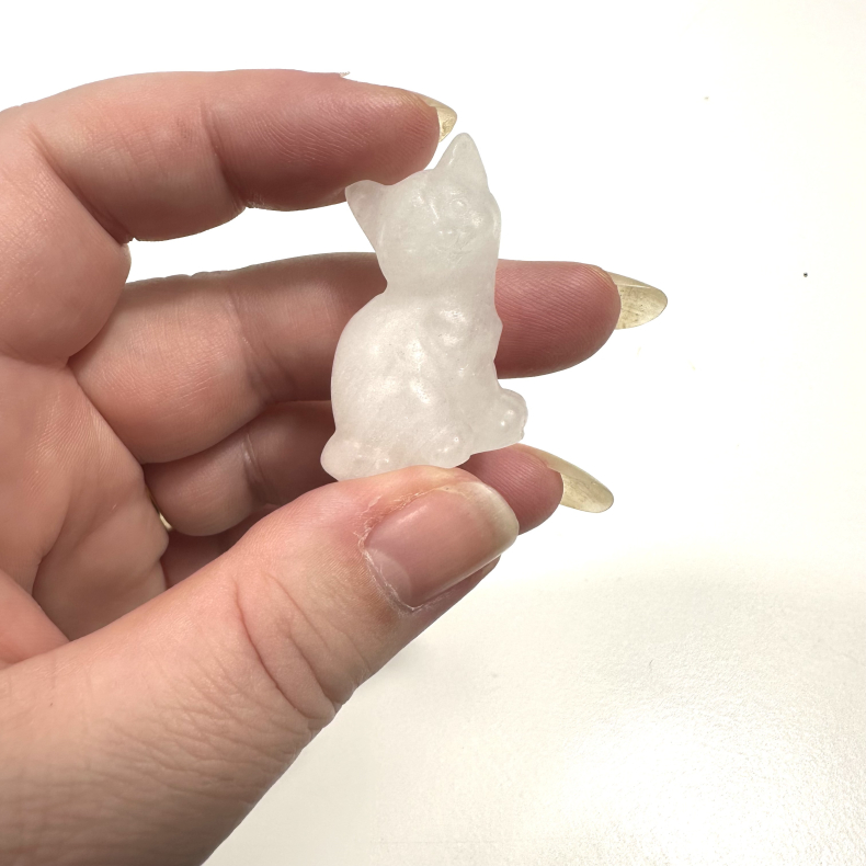 Bjergkrystal siddende kat 