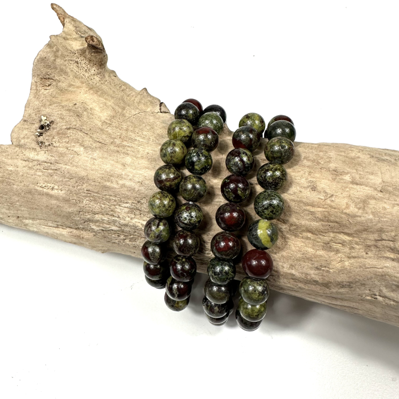 Drageblods Jaspis armbnd, 8 mm